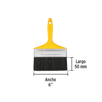 Brocha uso general de 6 pulgadas con mango de plástico
