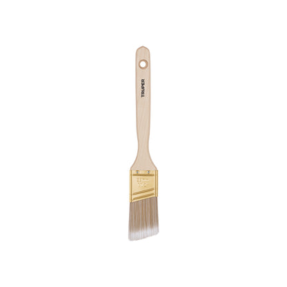 Brocha cerdas sintéticas 1-1/2" corte angular, mango madera