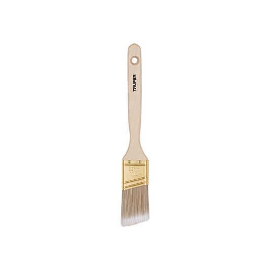 Brocha cerdas sintéticas 1-1/2" corte angular, mango madera