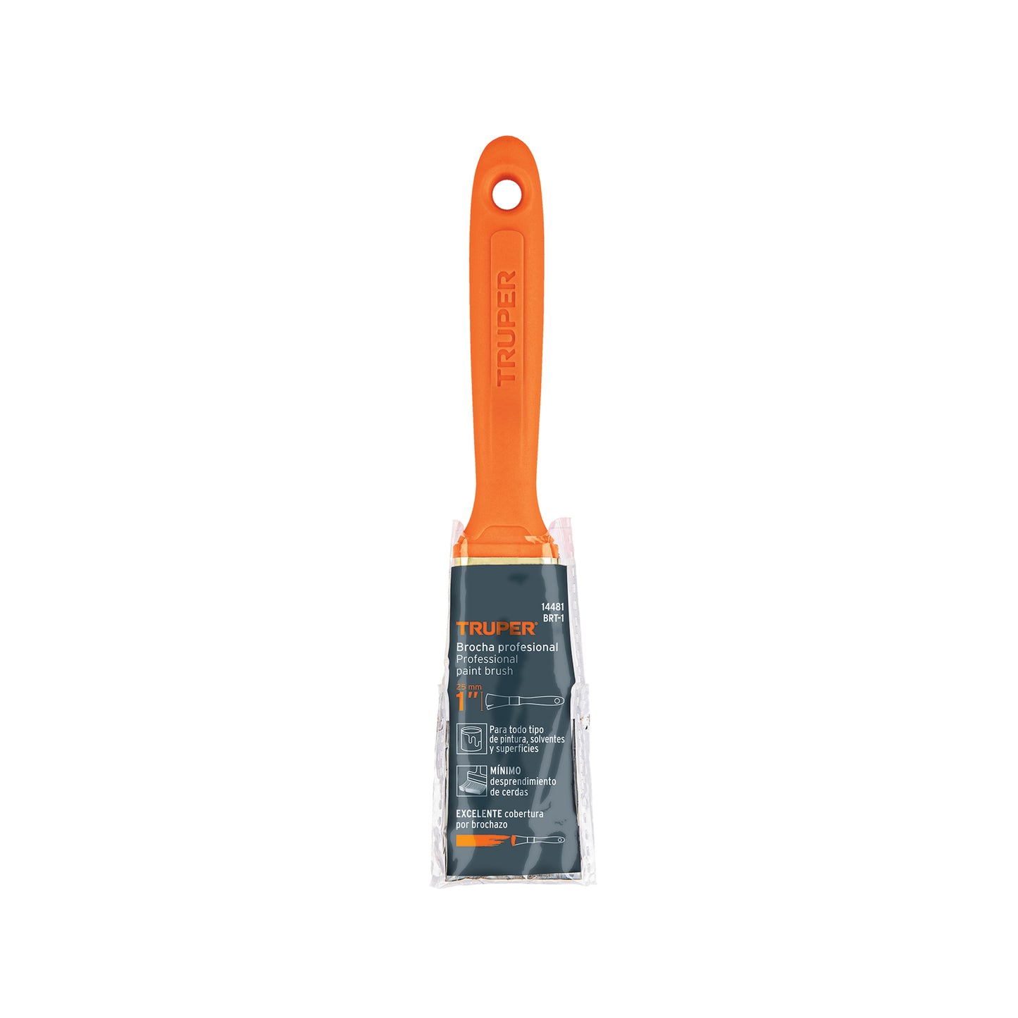 Brocha profesional de 1 pulgada con mango de plástico