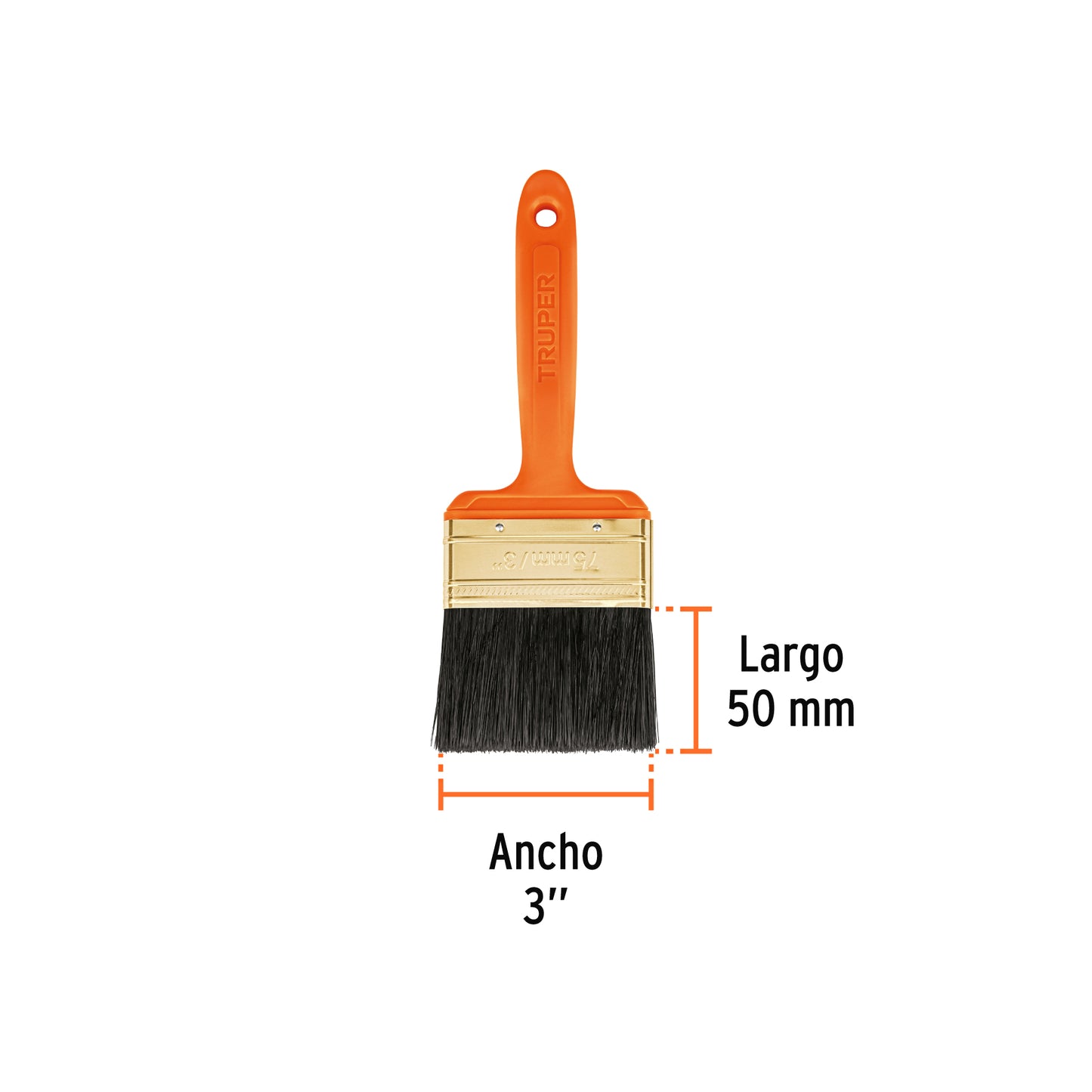 Brocha profesional de 3 pulgadas con mango de plástico