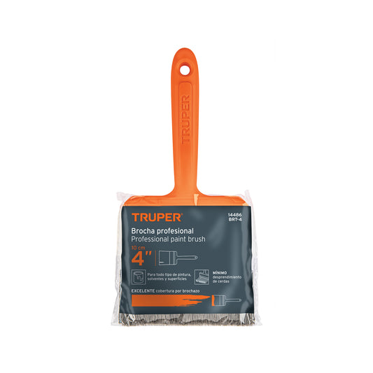 Brocha profesional de 4 pulgadas con mango de plástico