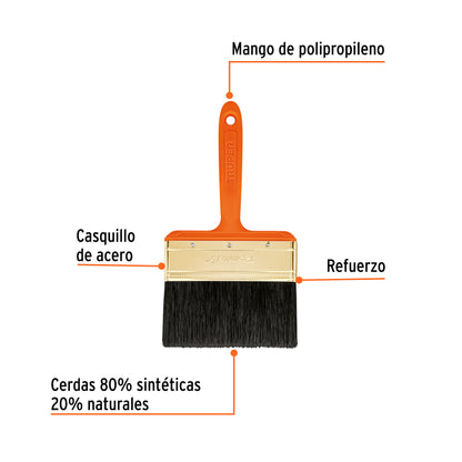 Brocha profesional de 5 pulgadas con mango de plástico