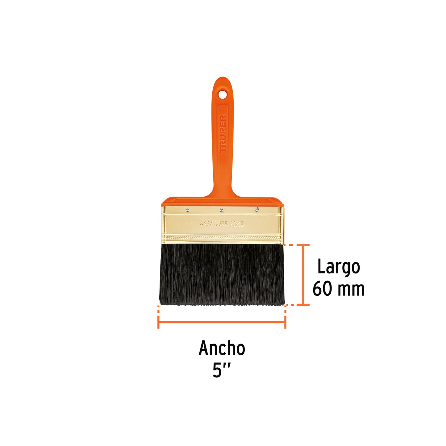 Brocha profesional de 5 pulgadas con mango de plástico