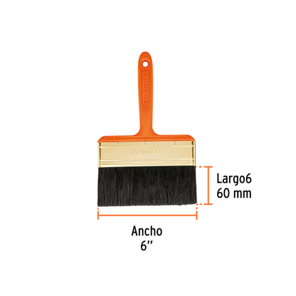Brocha profesional de 6 pulgadas con mango de plástico