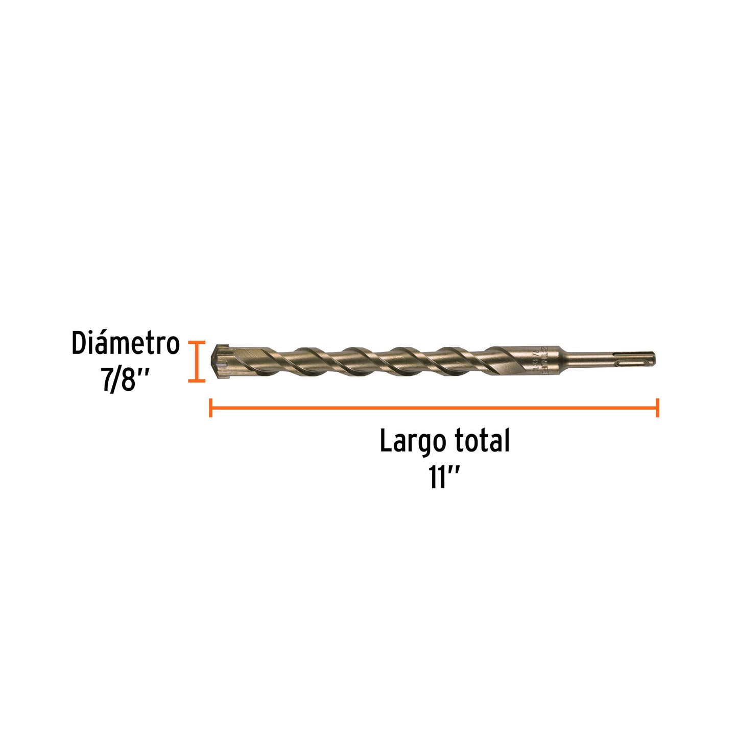 Broca SDS Plus de 7/8 in con largo de 11 in