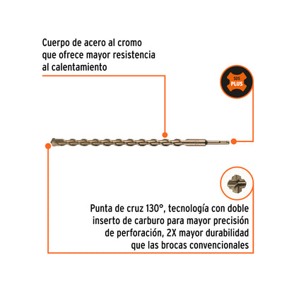 Broca SDS Plus de 7/8 in con largo de 18 in