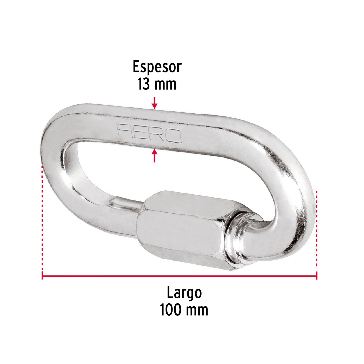 Bandola Acero con Seguro 1/2 Pulgada