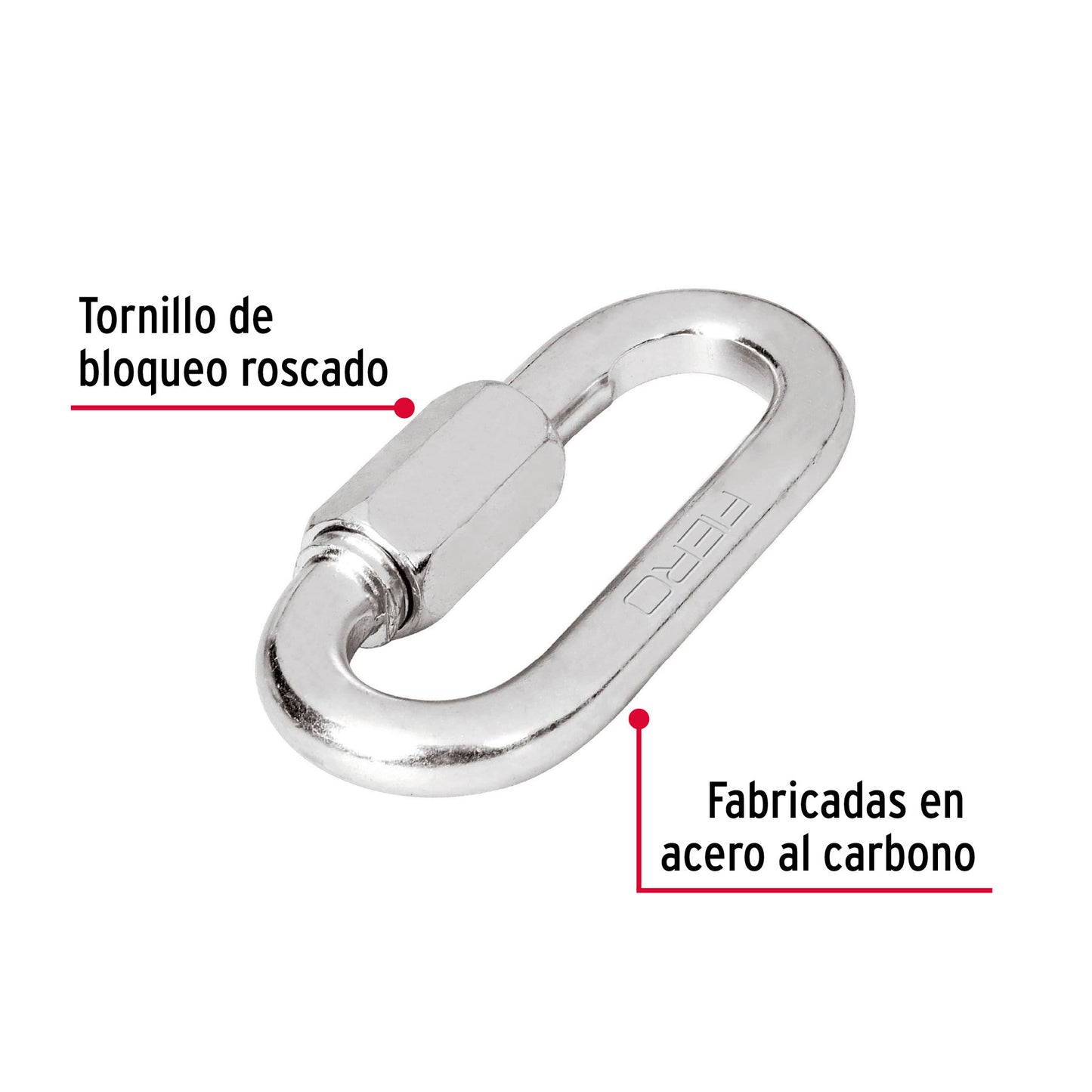 Bandola Acero con Seguro 1/2 Pulgada