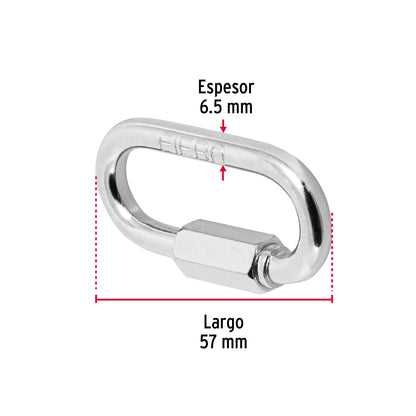 Bandola Acero con Seguro 1/4 Pulgada