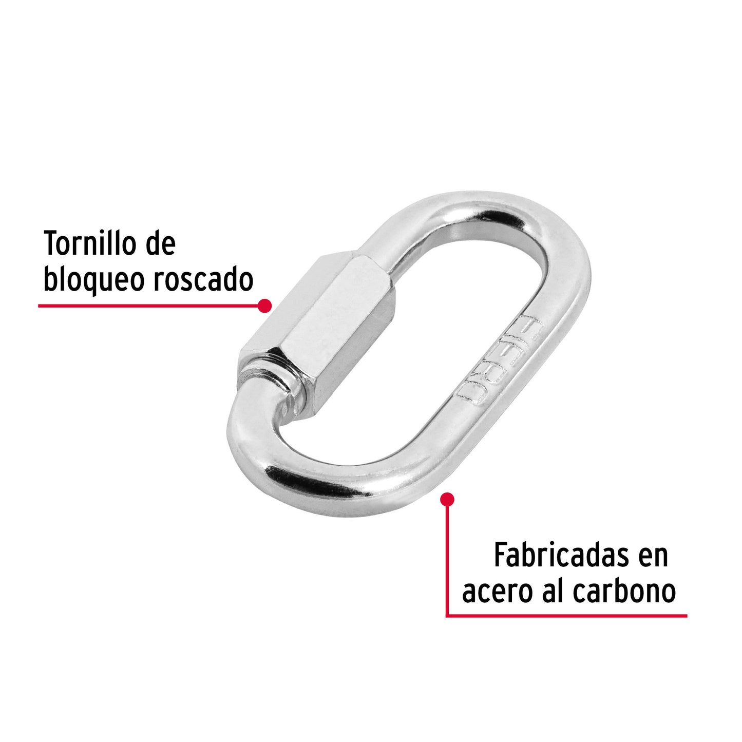 Bandola Acero con Seguro 1/4 Pulgada