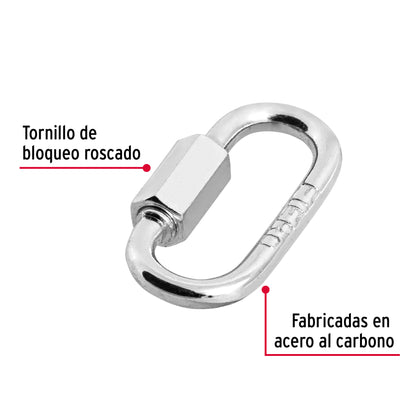 Bandola Acero con Seguro 1/8 Pulgada