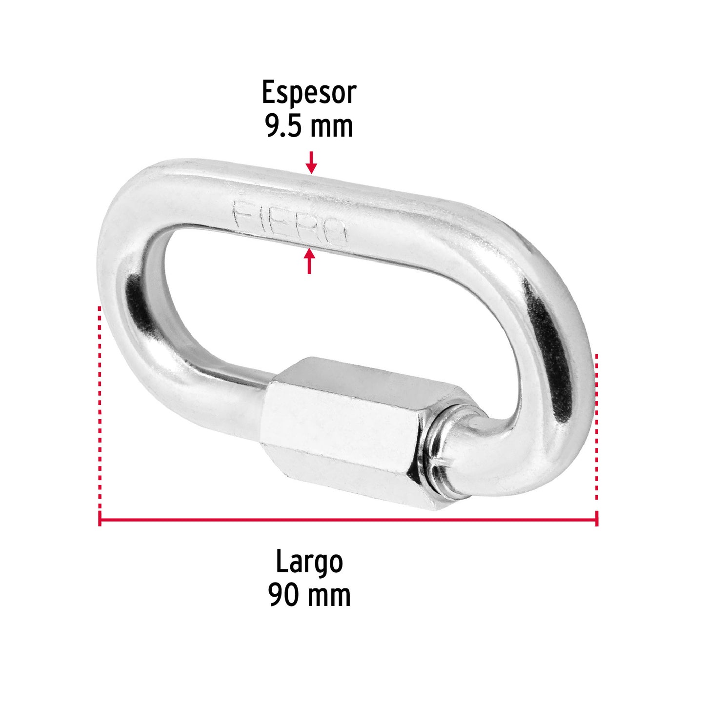 Bandola Acero con Seguro 3/8 Pulgada