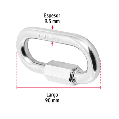 Bandola Acero con Seguro 3/8 Pulgada