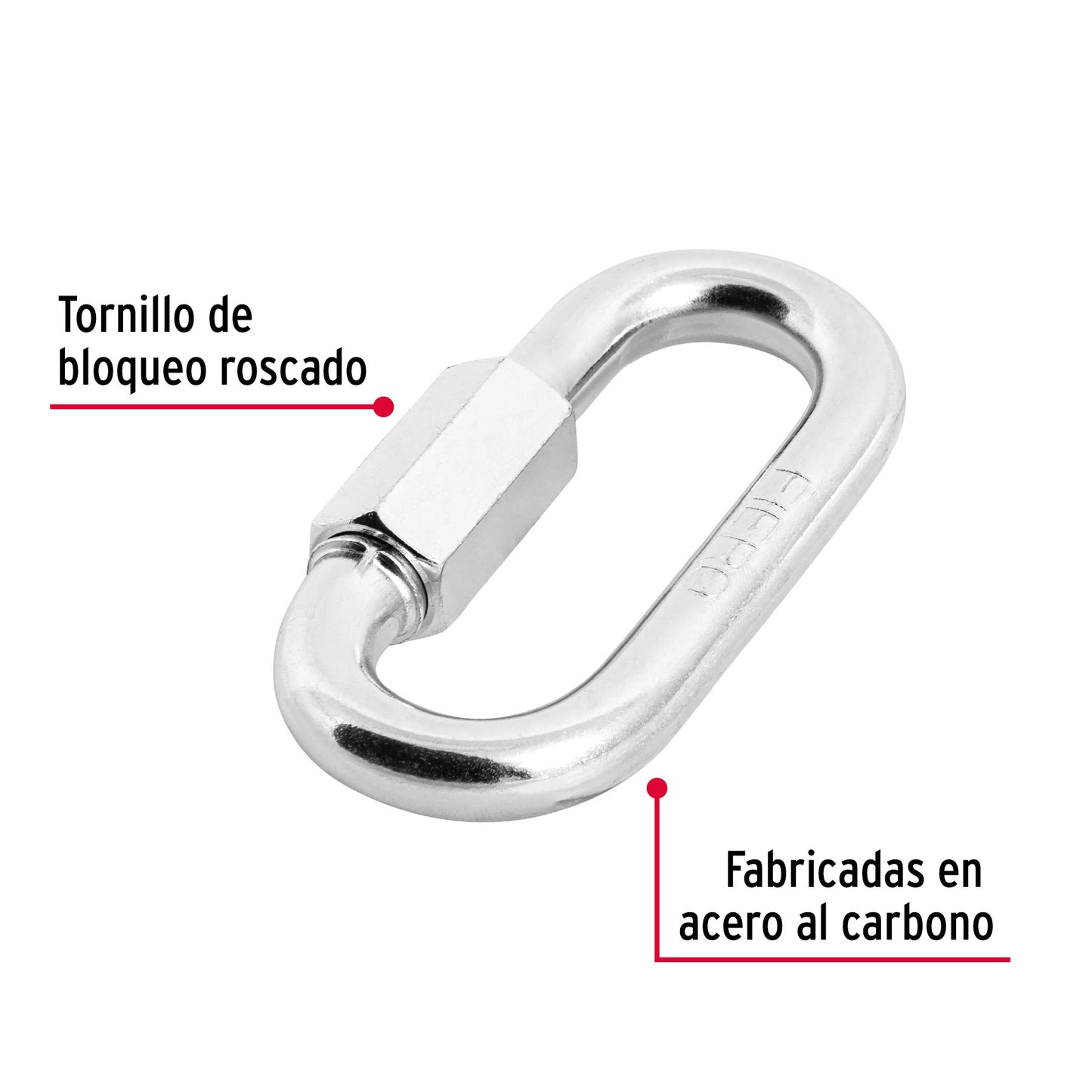 Bandola Acero con Seguro 3/8 Pulgada