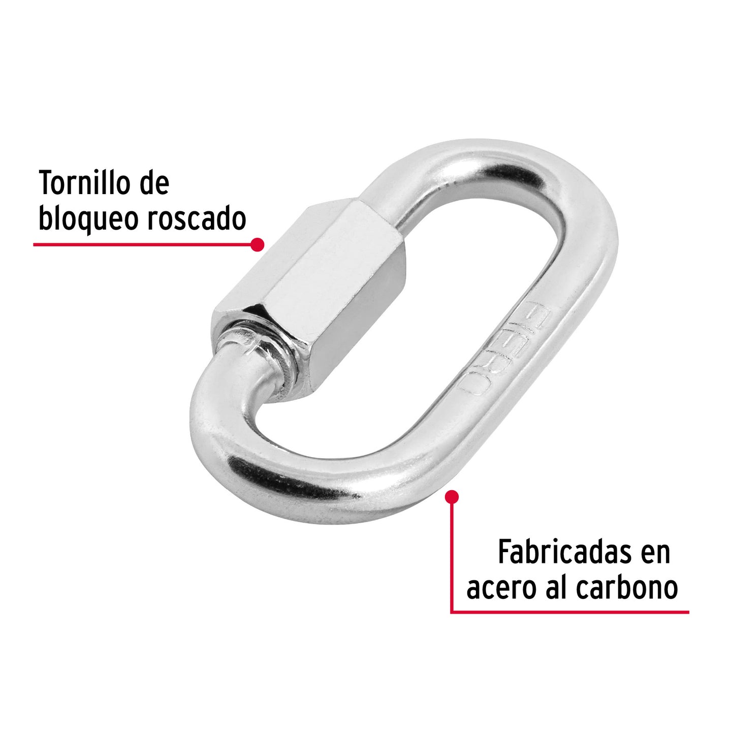 Bandola Acero con Seguro 5/16 Pulgada