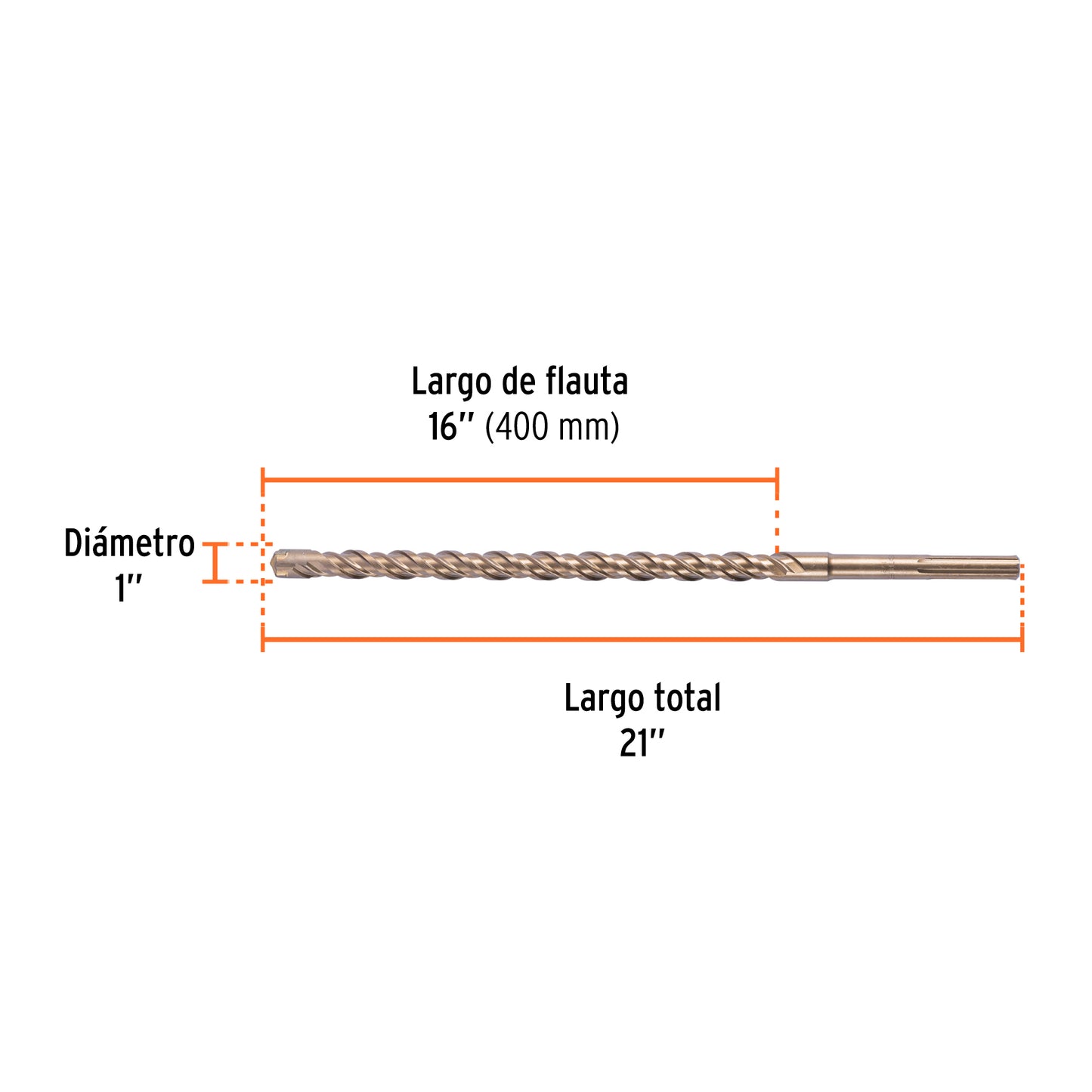 Broca SDS max de 1" x 21"
