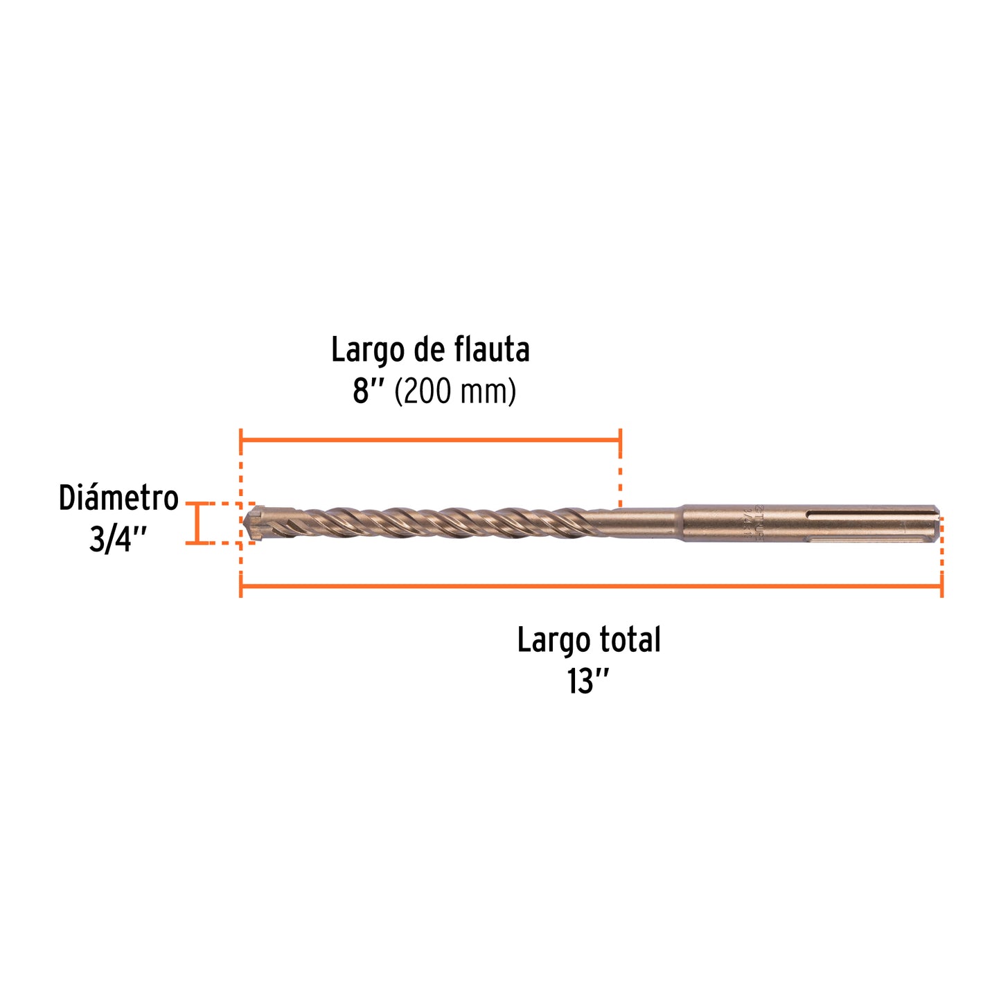 Broca SDS max de 3/4" x 13"