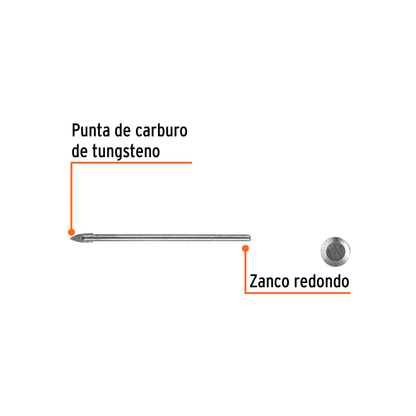 Broca para vidrio y azulejo de 1/8"