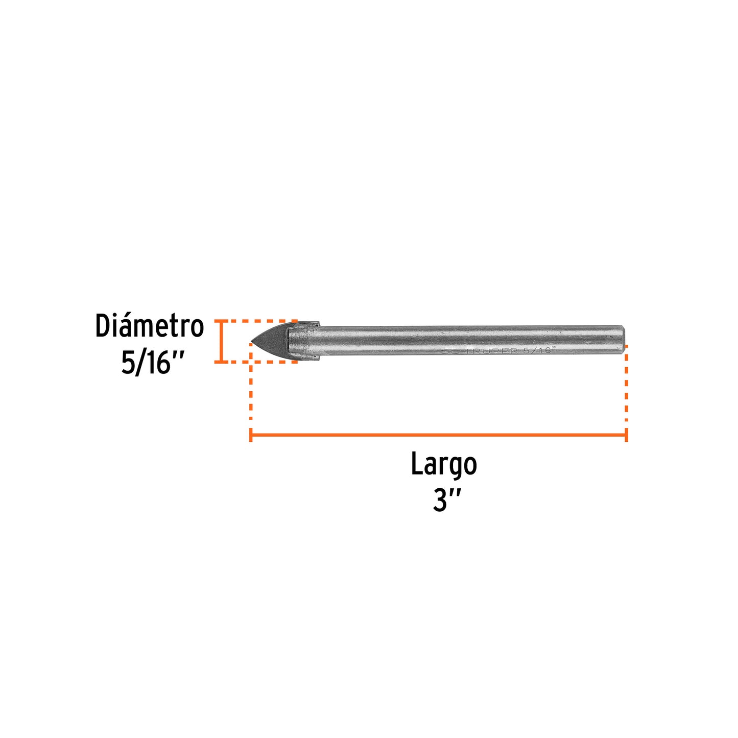Broca para vidrio y azulejo de 5/16"