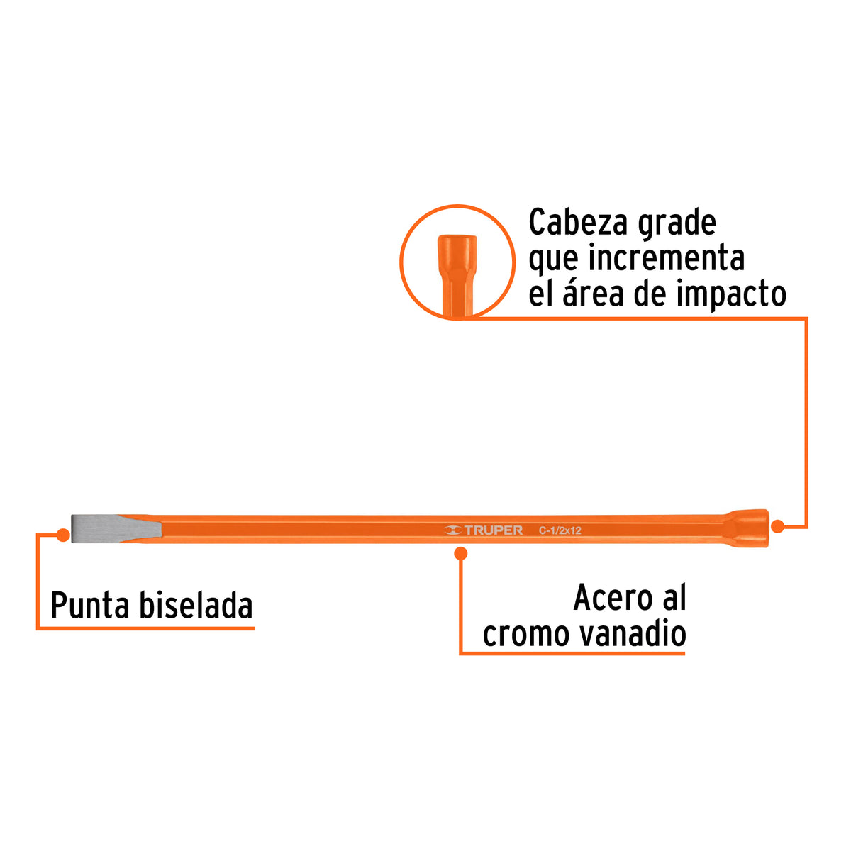 Cincel de corte frío de 1/2 X 12" · vista 2