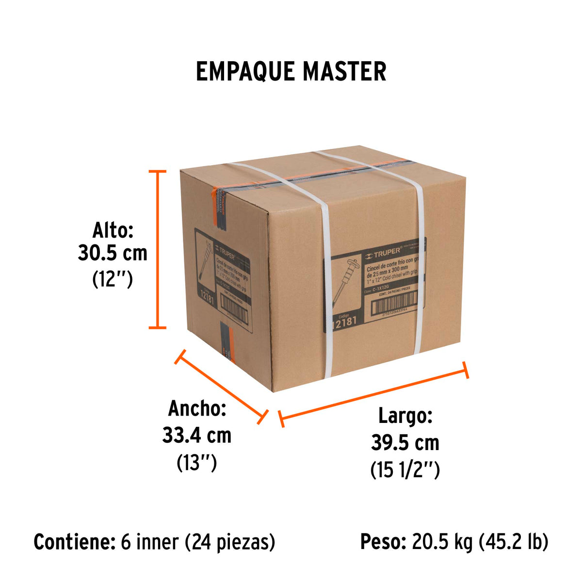 Cincel de corte frío 1 X 12" con grip · vista 5