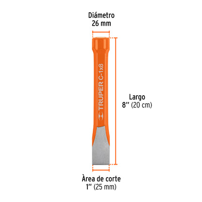 Cincel de corte frío de 1x8"