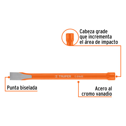 Cincel de corte frío de 3/4 X 10"