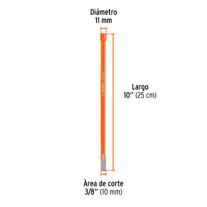 Cincel de corte frío de 3/8 X 10"