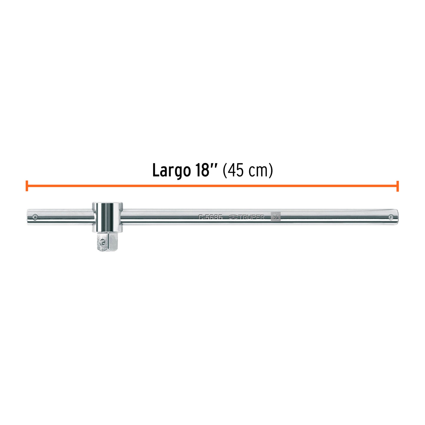 Barra corrediza para dados 3/4 pulg