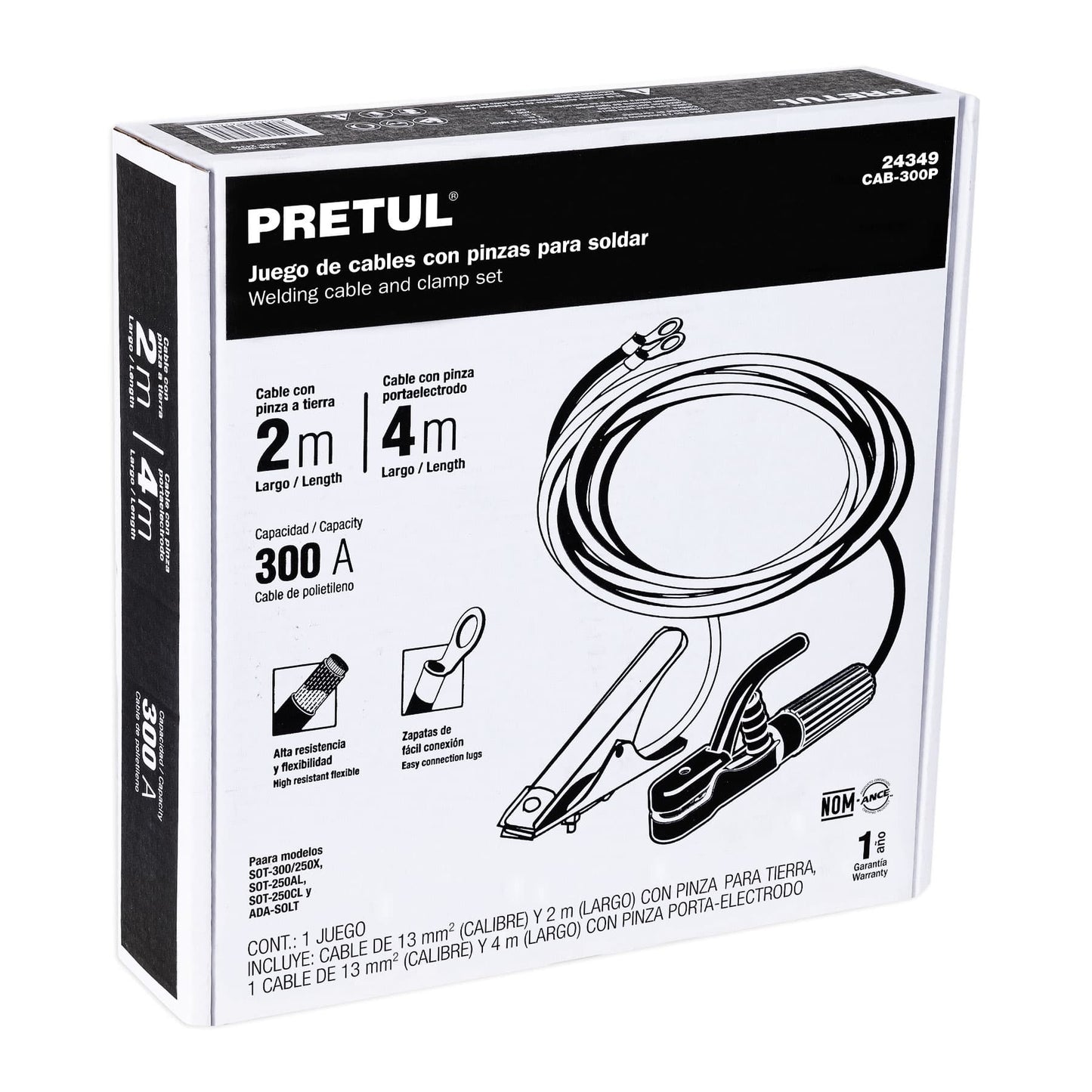 Cables con pinzas para soldadoras de arco
