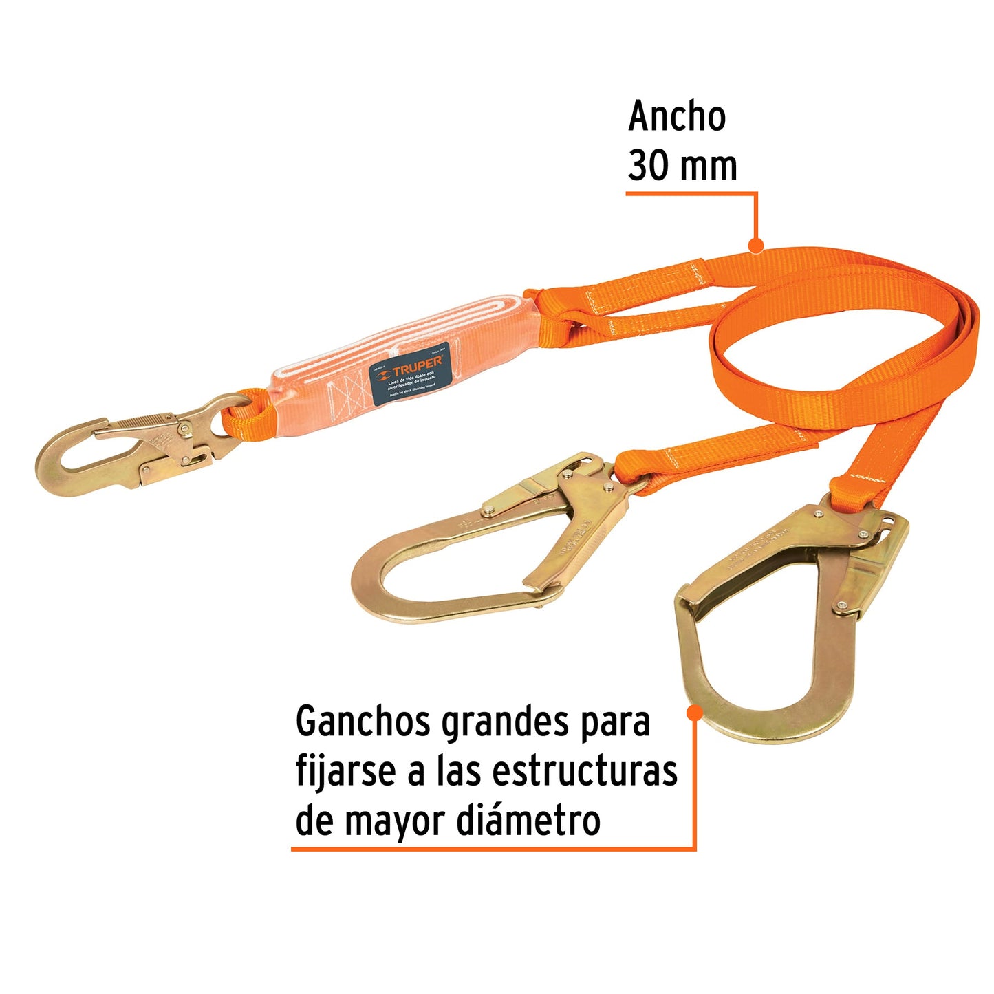 Línea de vida absorbedor impacto doble brazo