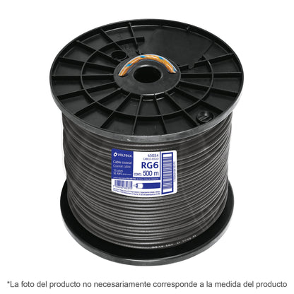 Metro de cable coaxial RG6 en carrete de 305 m
