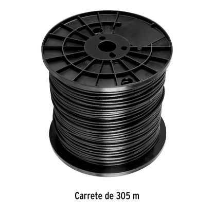 Metro de cable coaxial RG6 en carrete de 305 m