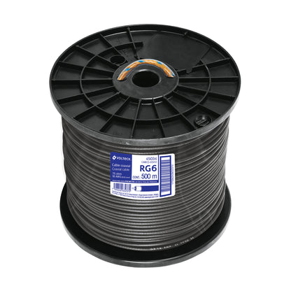 Metro de cable coaxial RG6 en carrete de 500 m
