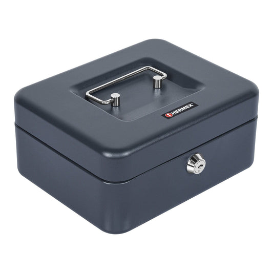 Caja para dinero de acero con charola removible de 20 cm