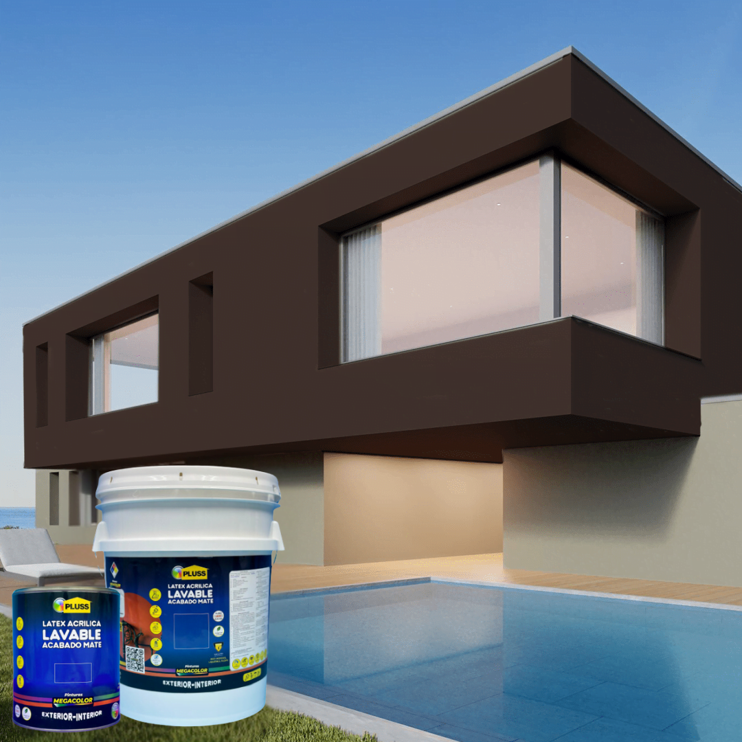 Pintura látex Pluss mate acrílica lavable para interior y exterior