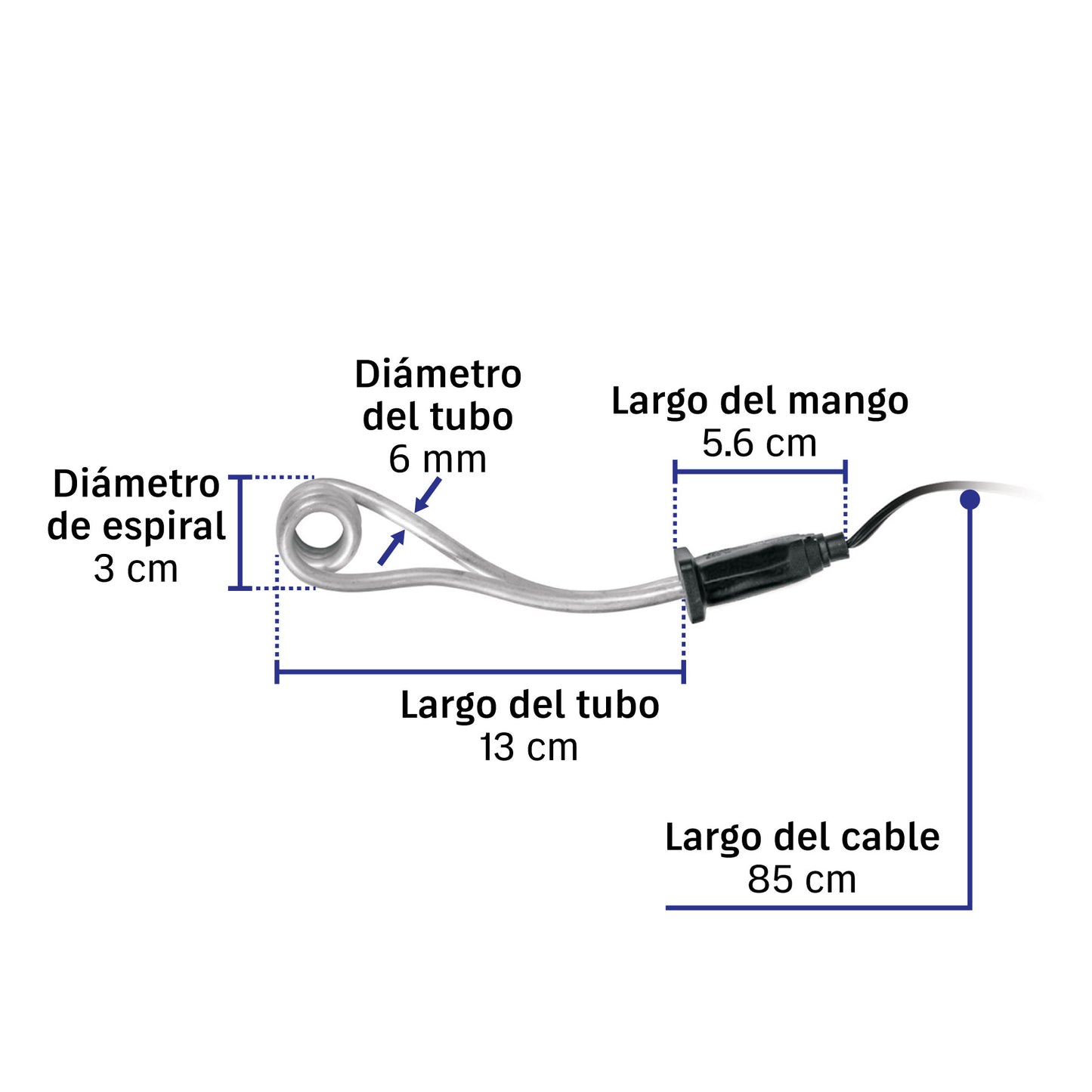 Calentador inmersión agua 10L 500W