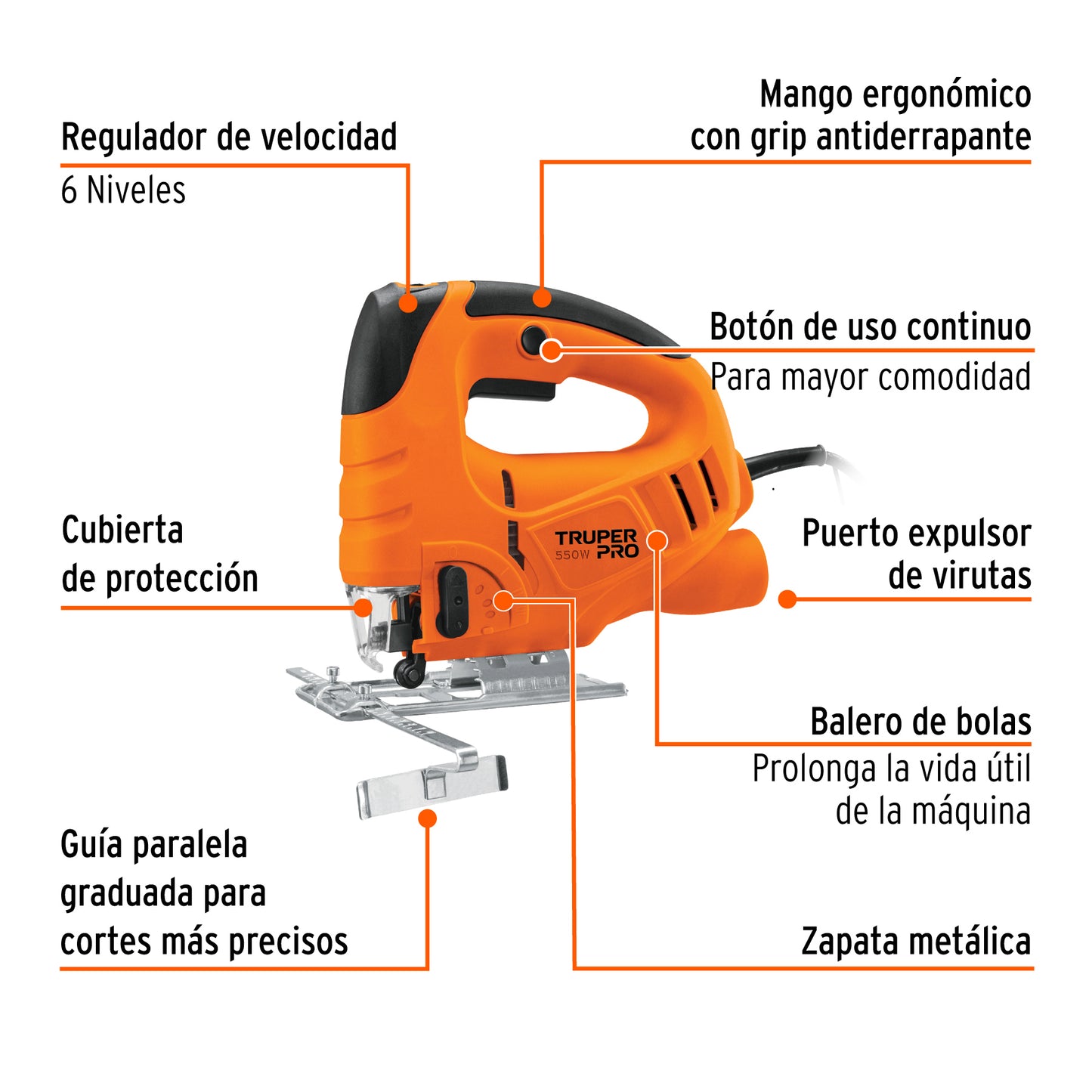 Sierra caladora de velocidad variable - SKU 15420