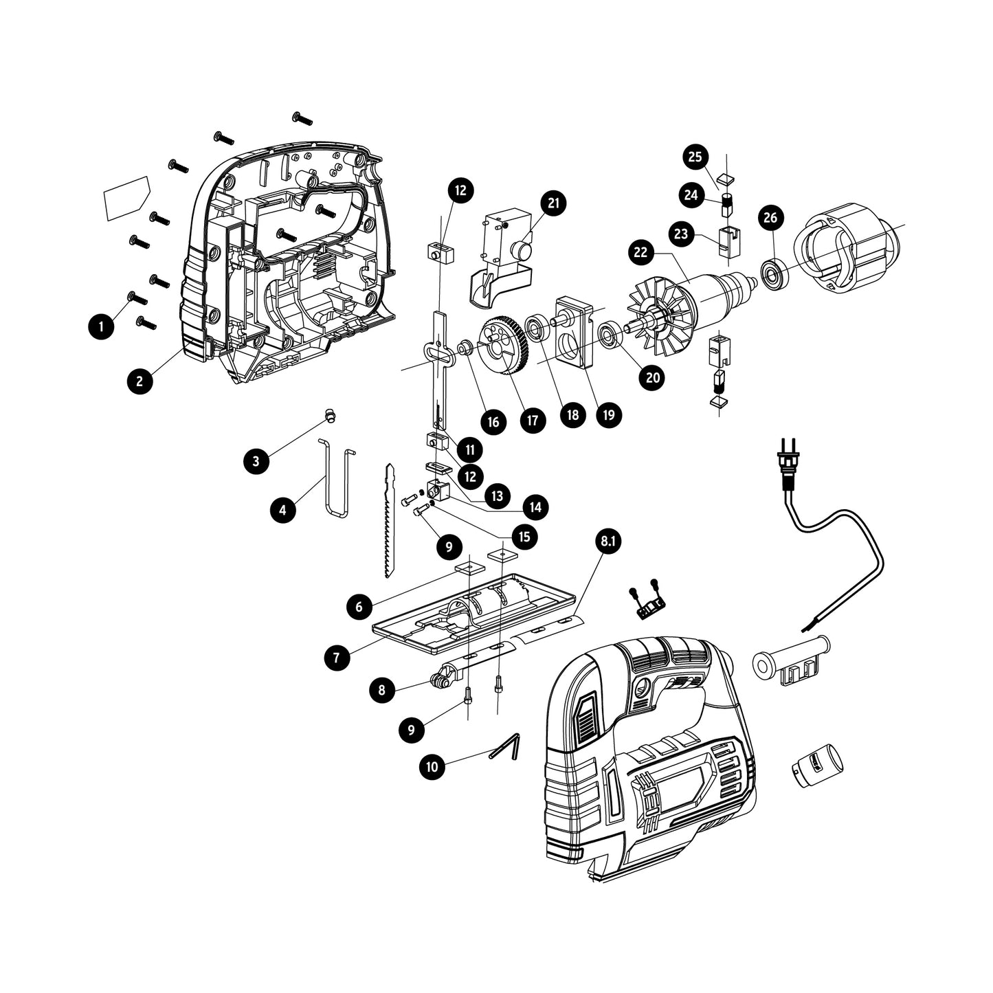 Sierra caladora 400 W 3.1 A - SKU 24047