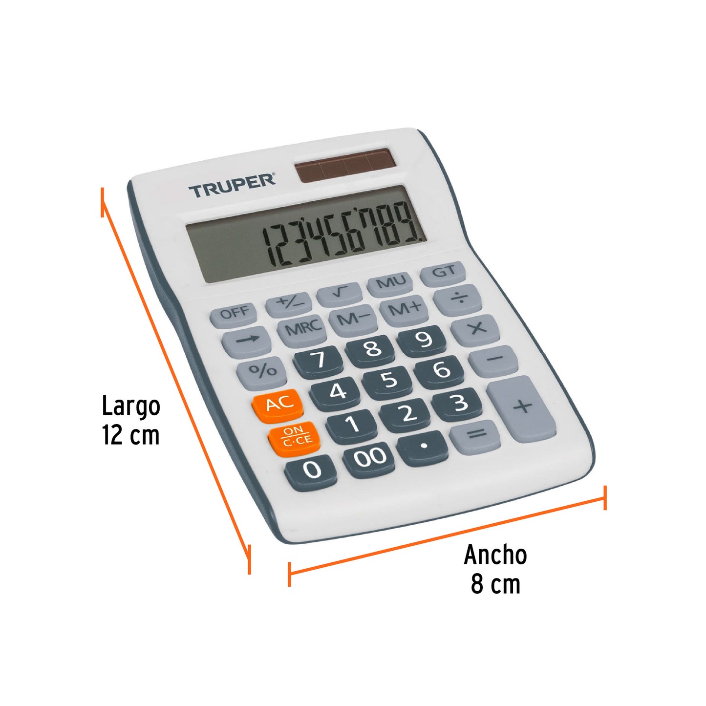 Calculadora de bolsillo con alimentación solar y por pila