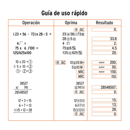 Calculadora de escritorio de 15 cm con alimentación solar y por pila