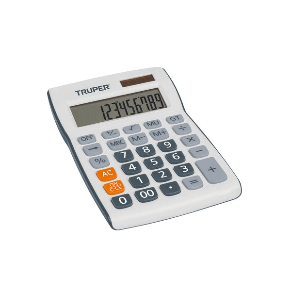 Calculadora de escritorio de 19 cm con alimentación solar y por pila