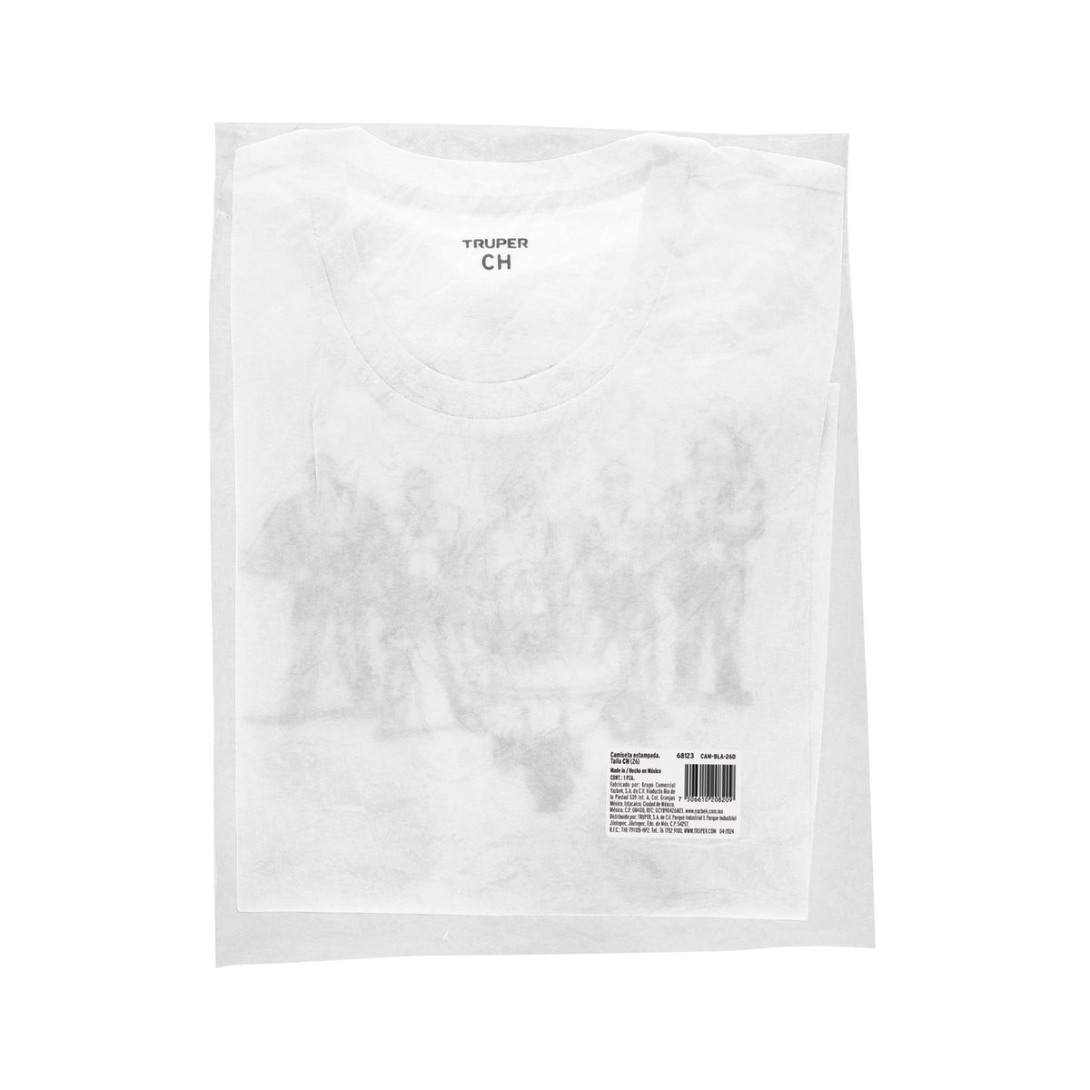 Playera cuello redondo para mujer, blanca, CH · vista 5