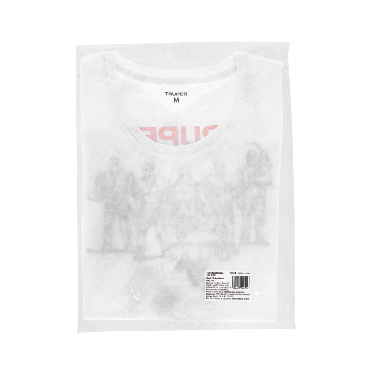 Playera cuello redondo para mujer, blanca, M · vista 5