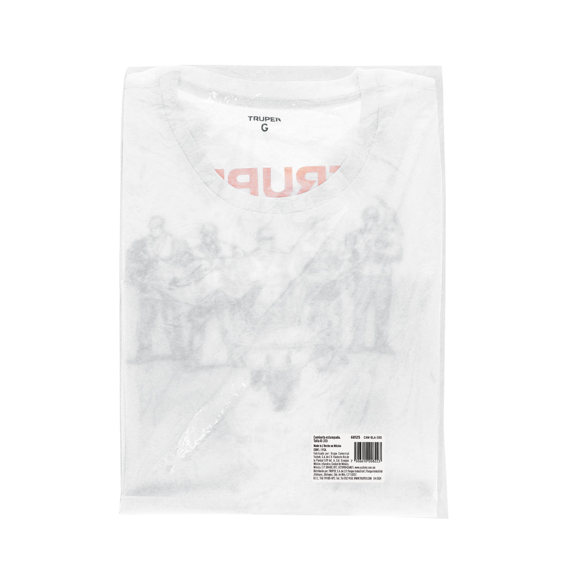 Playera cuello redondo para mujer, blanca, G · vista 5