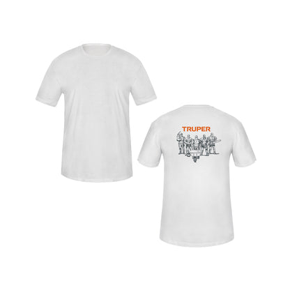 Playera cuello redondo para hombre, blanca, M
