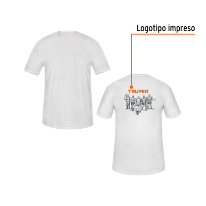 Playera cuello redondo para hombre, blanca, M · vista 2