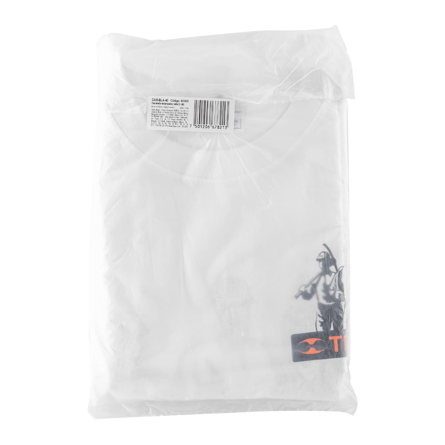 Playera cuello redondo para hombre color blanco en talla G
