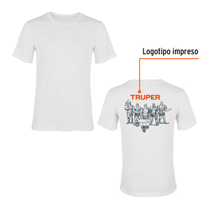Playera cuello redondo para hombre color blanco en talla G